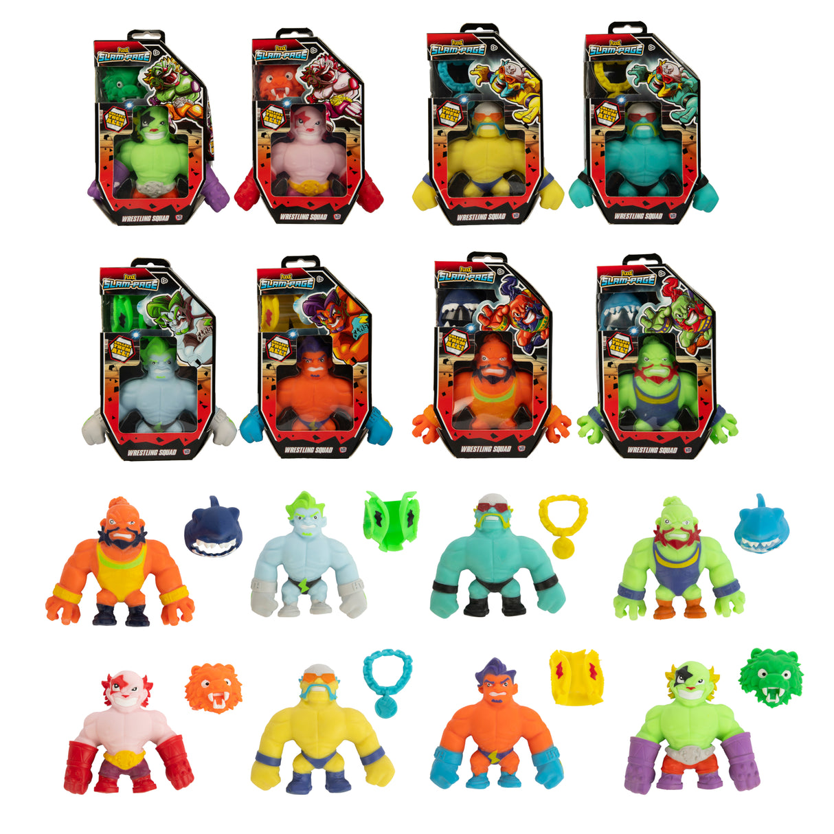 FlexX Slam-page Wrestlers 8 Assorted Quantities of 8
