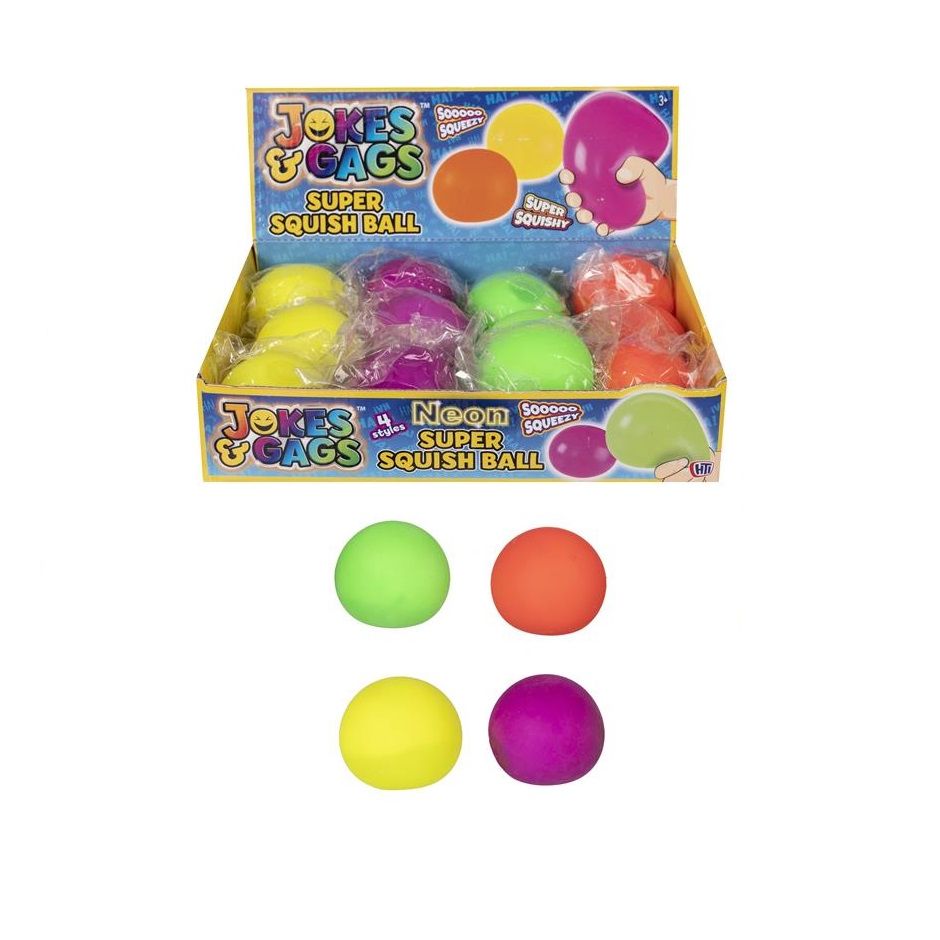 Neon Squishy Ball Quantities of 12 Wholesale