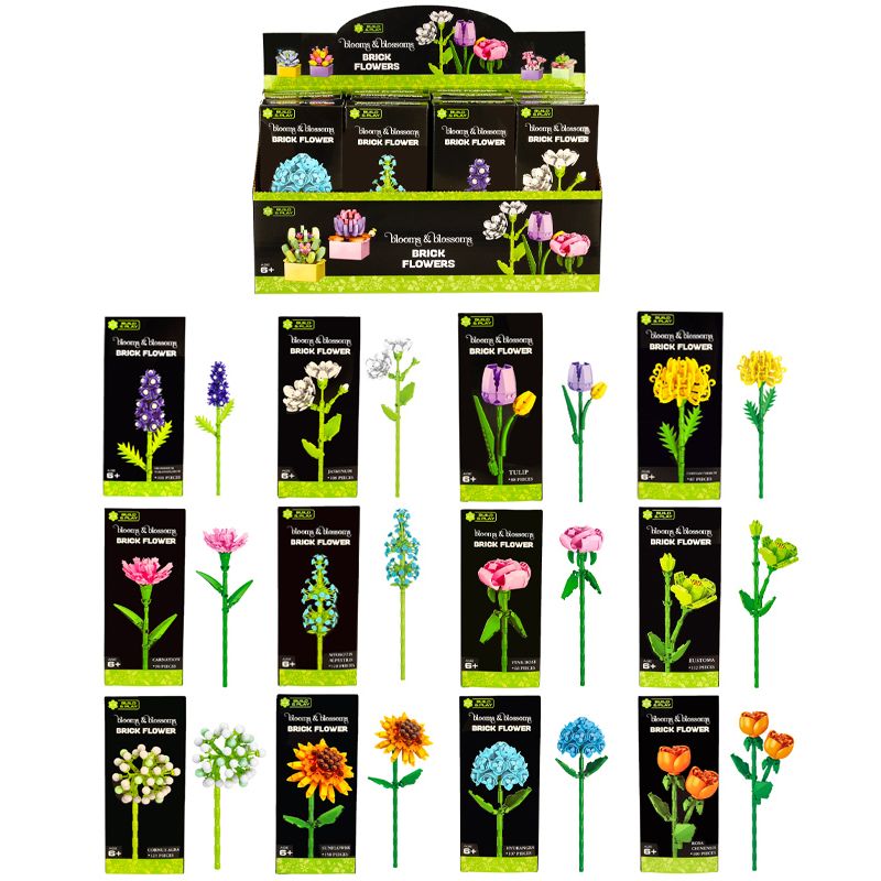 Florist Flowers Building Blocks - Quantities of 12 Wholesale
