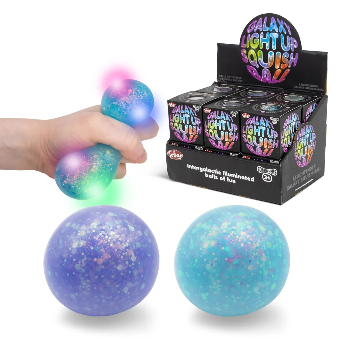 Scrunchems Galaxy Light Up Squish Ball Quantities of 12