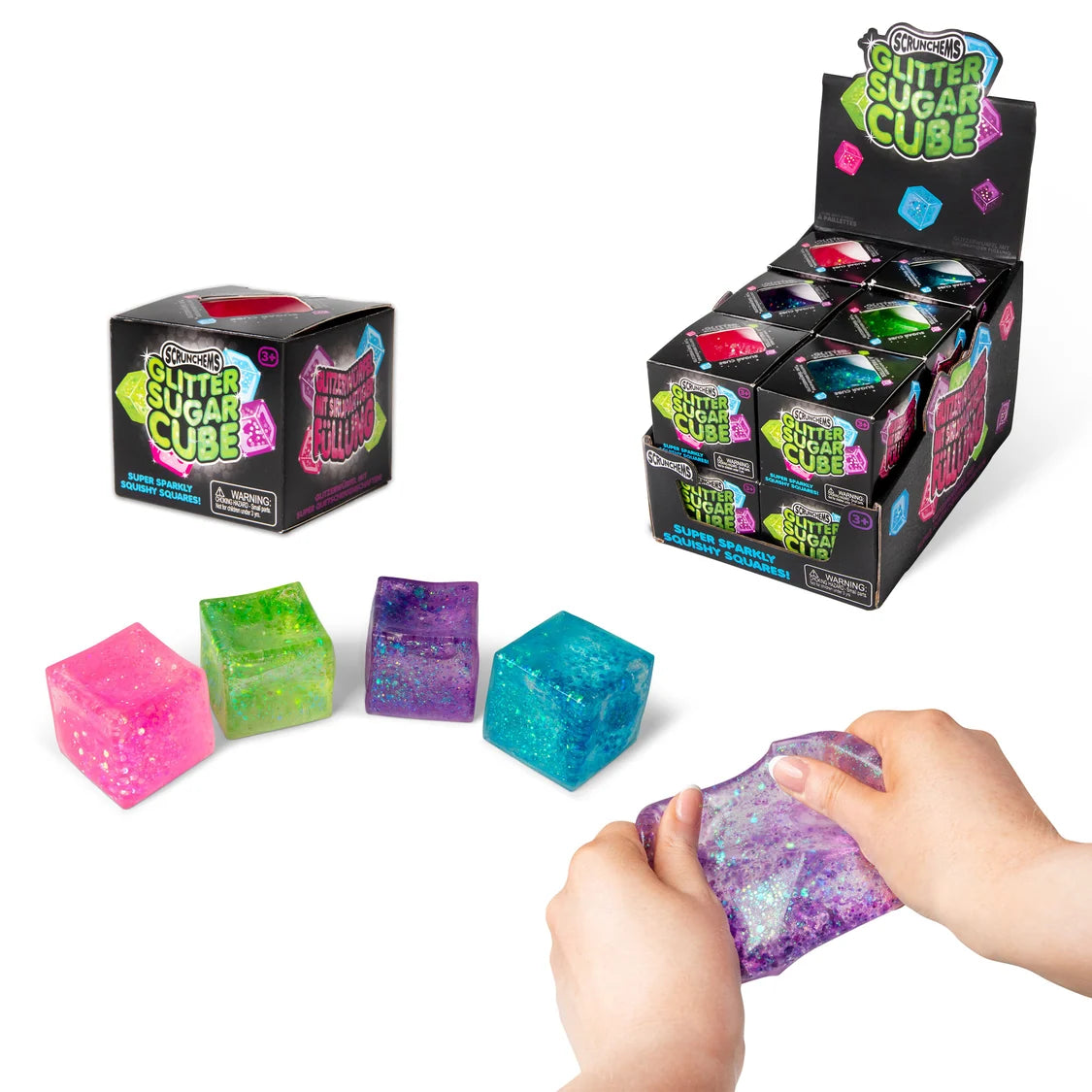 Scrunchems Glitter Sugar Cube Quantities of 12 Wholesale