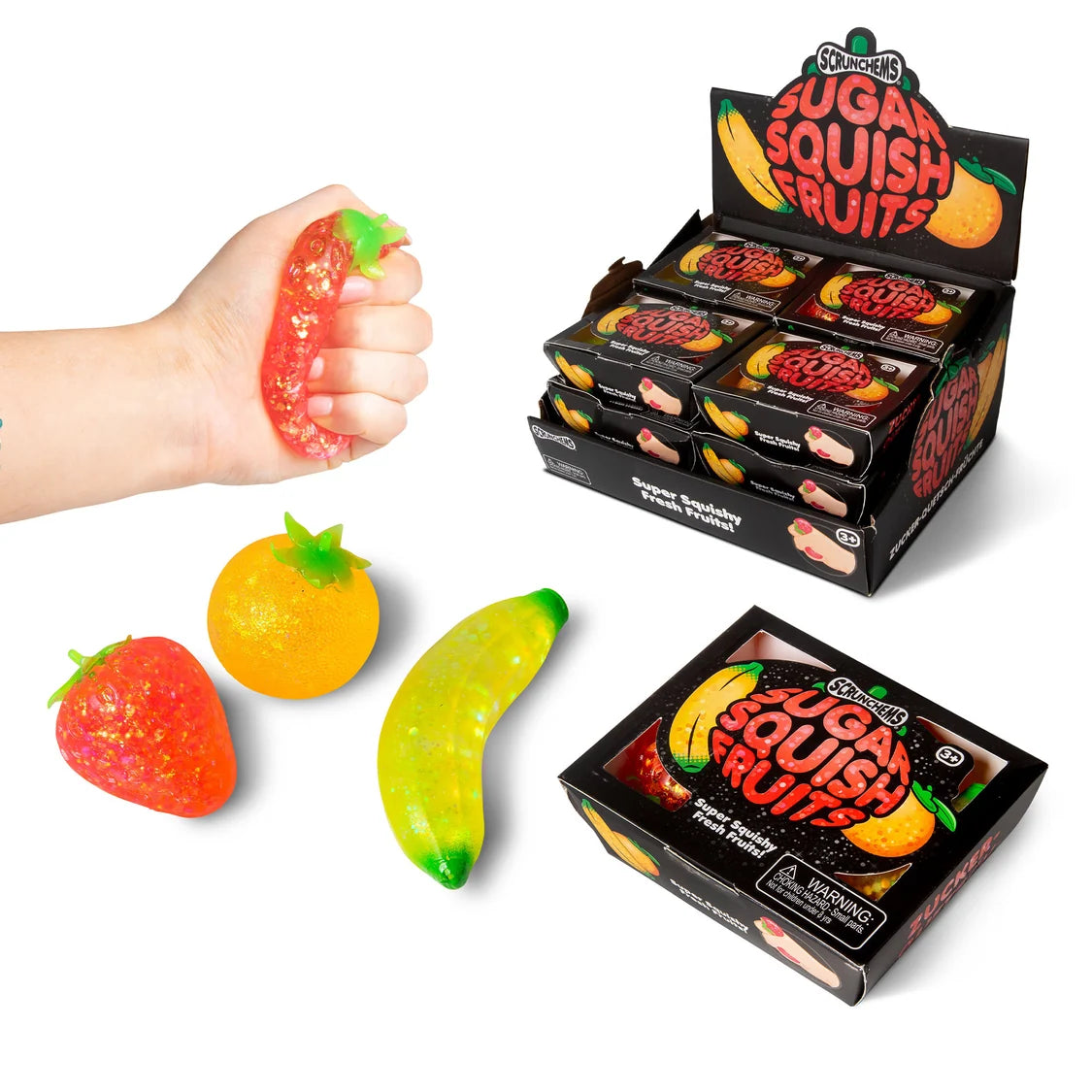 Scrunchems Sugar Squish Fruits Quantities of 12