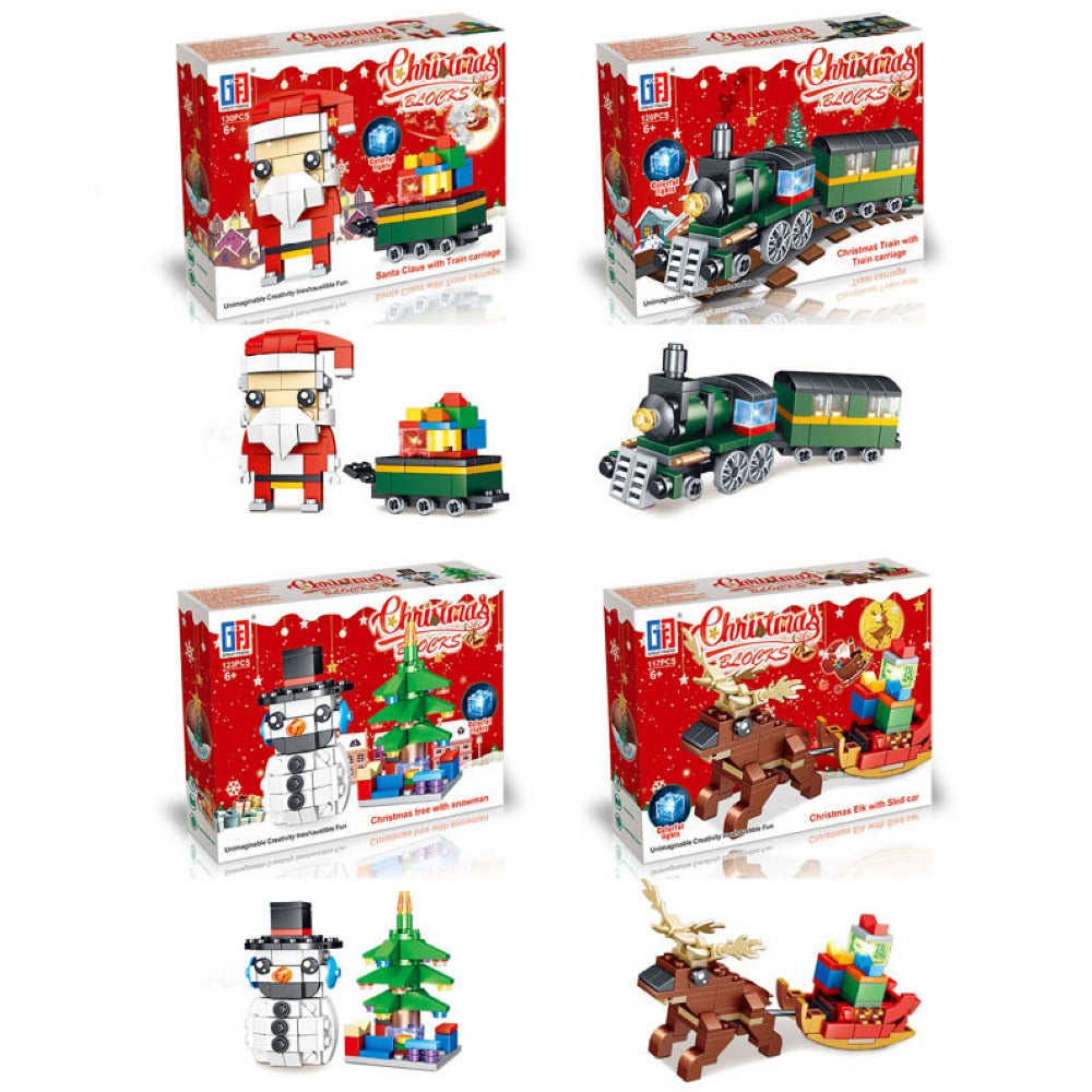 Christmas Building Block Set Assorted Quantities of 4
