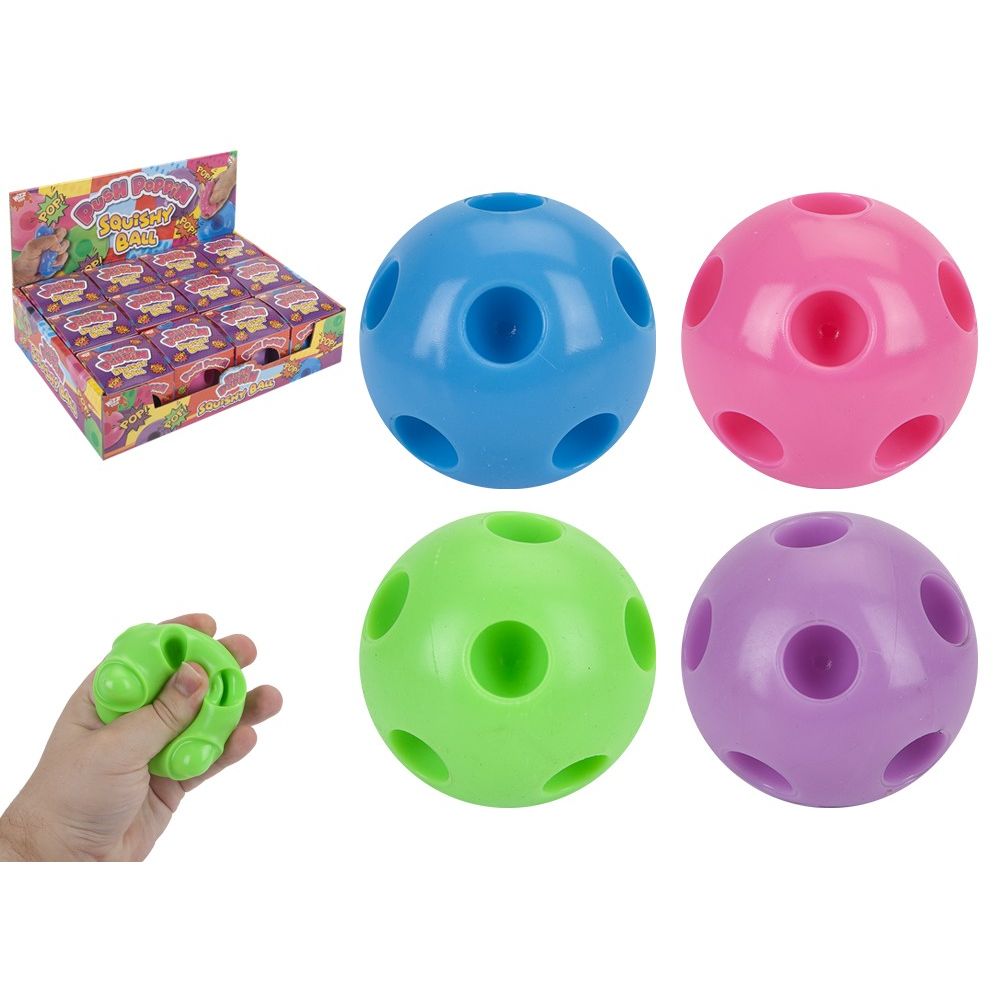Squeezy pop ball in box quantities of 12 Wholesale