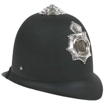 Children’s Police Helmet Hard Black and Silver British Police Hat Wholesale