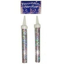 SILVER Ice Sparkling Fountain Candles Quantities of 24 Wholesale