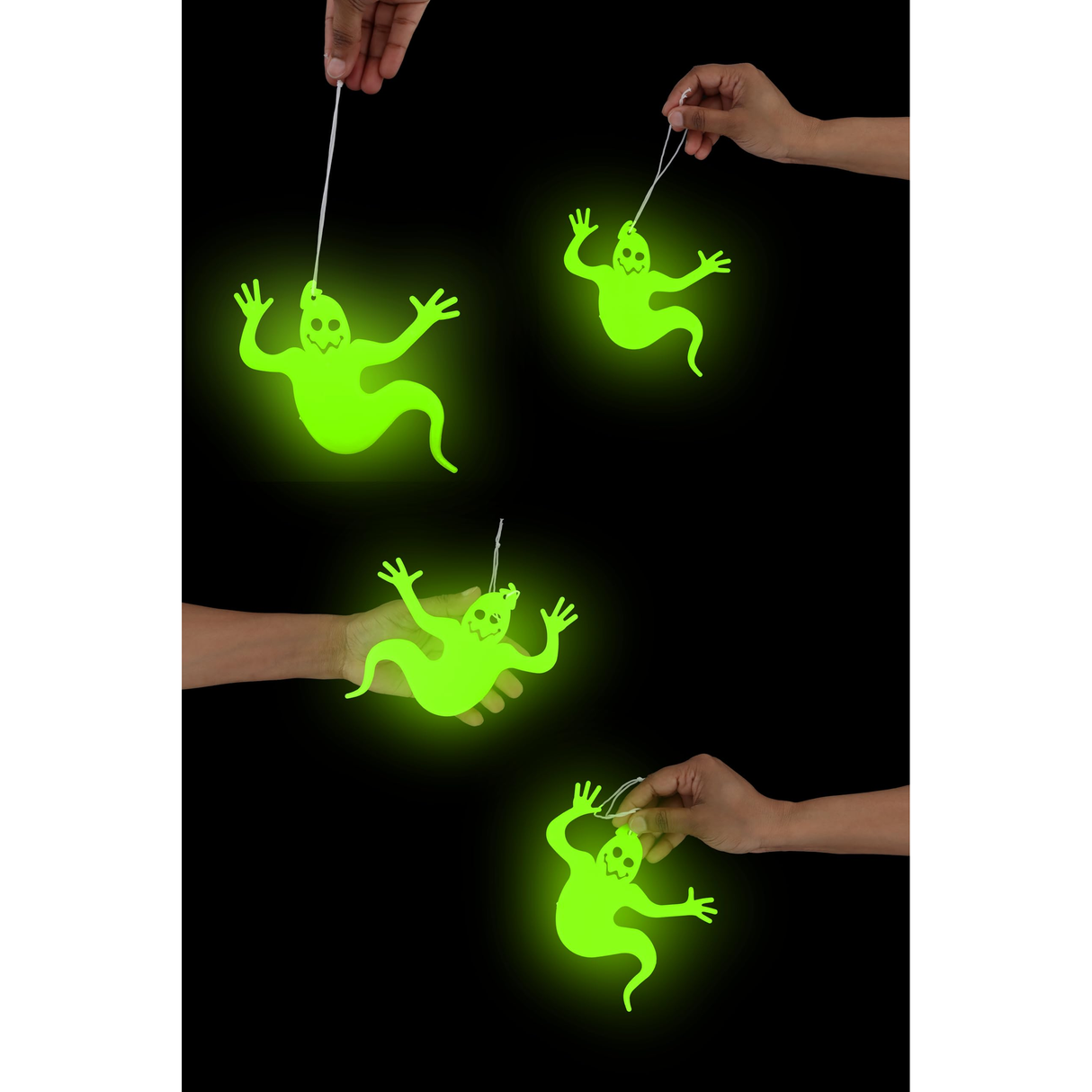 Pack of 3 Glow in the Dark Hanging Ghosts Wholesale