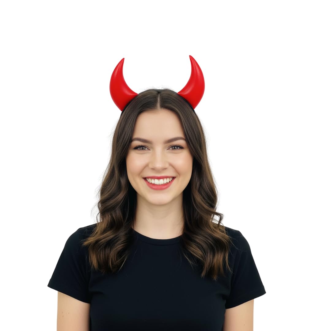 Red Devil Horns Headband for Adults & Kids Quantities of 12 Wholesale