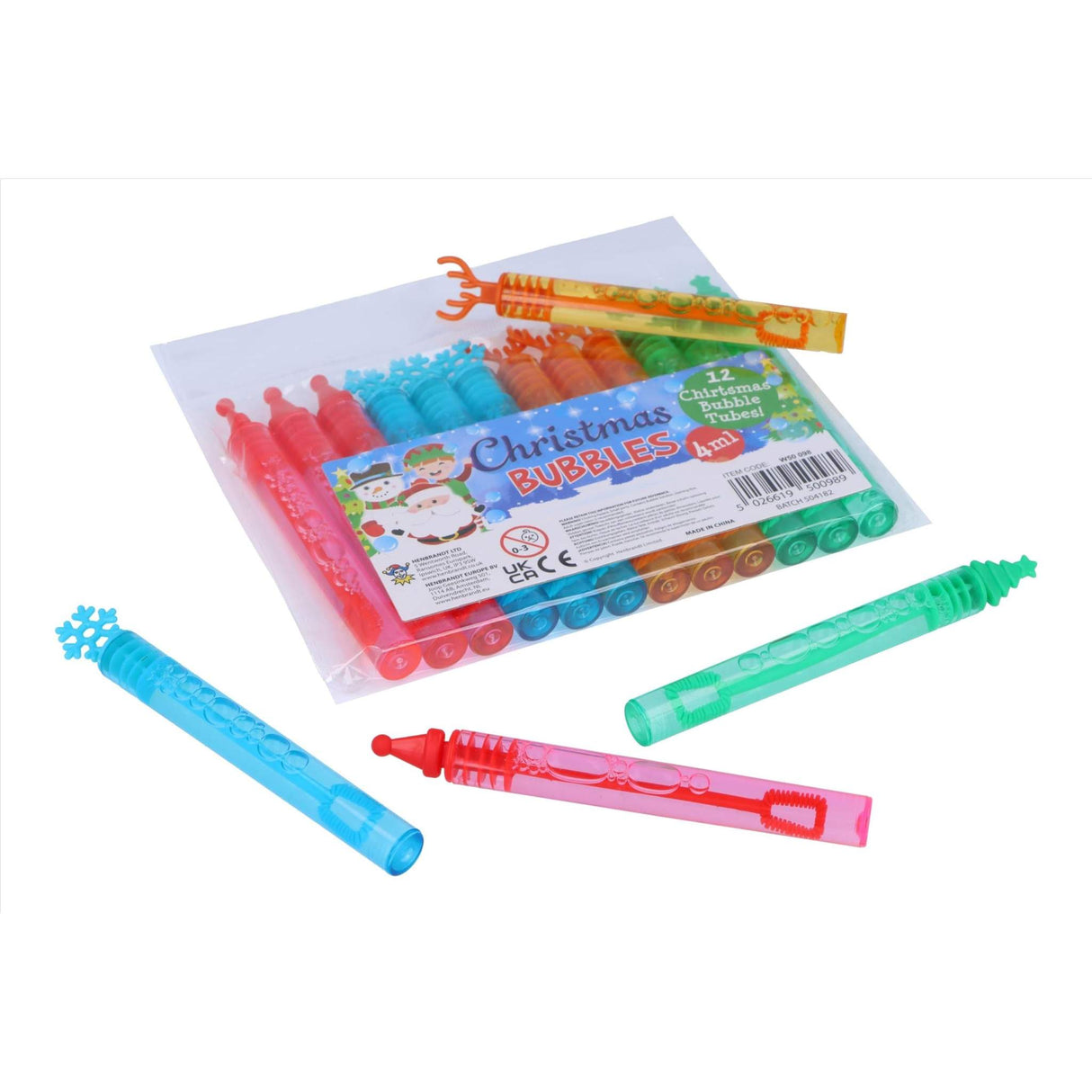 Christmas Bubble Tubes with Wand Wholesale