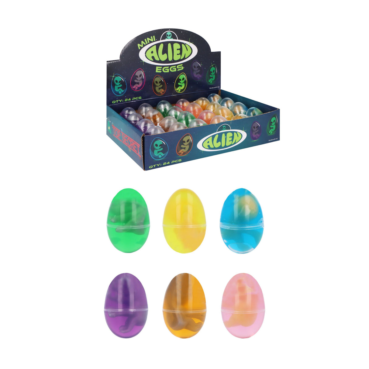 Mini Alien Eggs in slime Quantities of 24 Wholesale