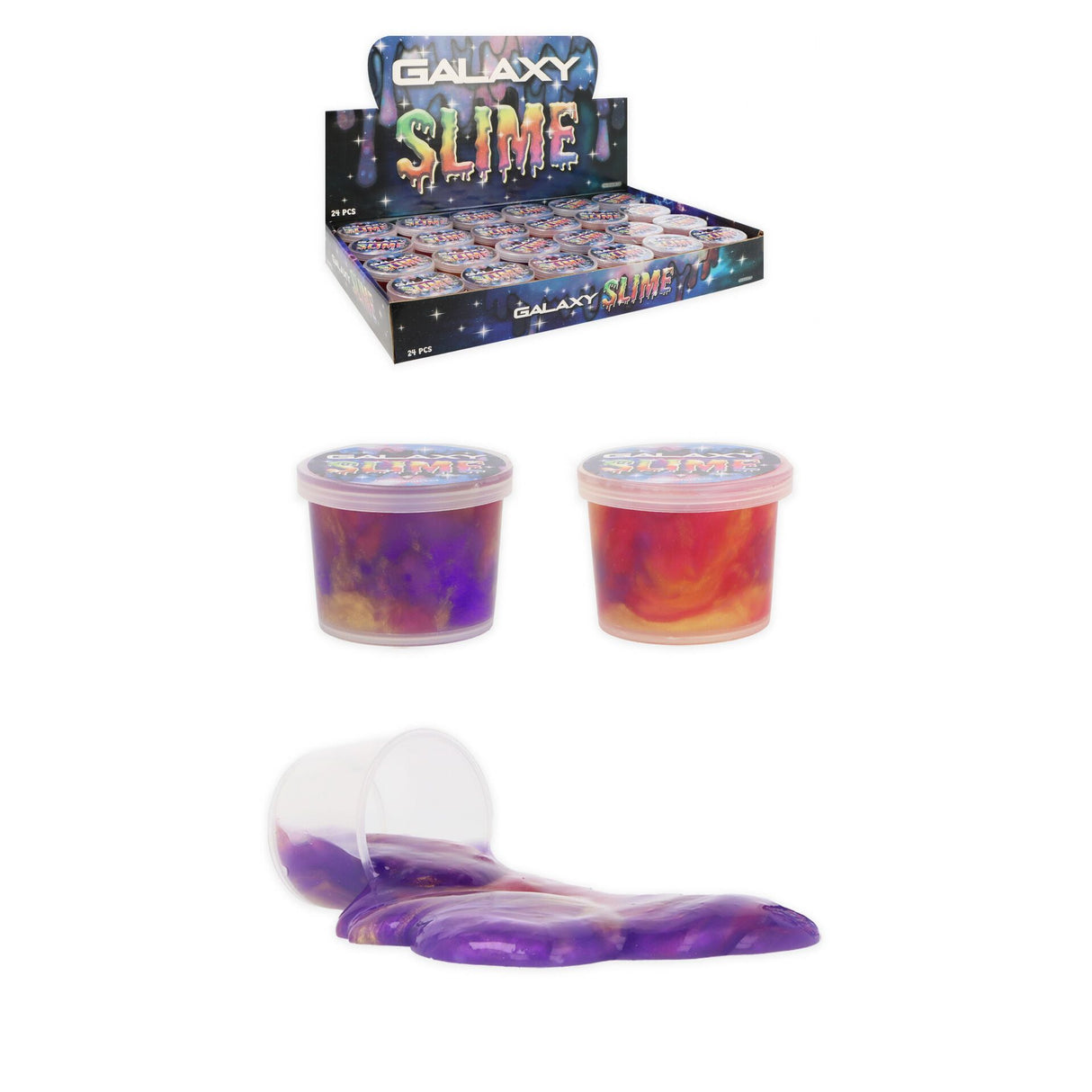 Small Slime Galaxy tubs quantities of 24 Wholesale