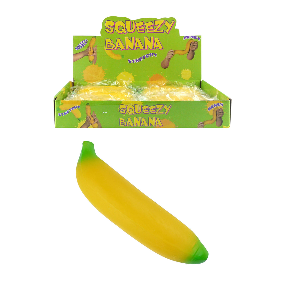 Banana Squeeze Toy (18cm) (Pack of 12) Wholesale