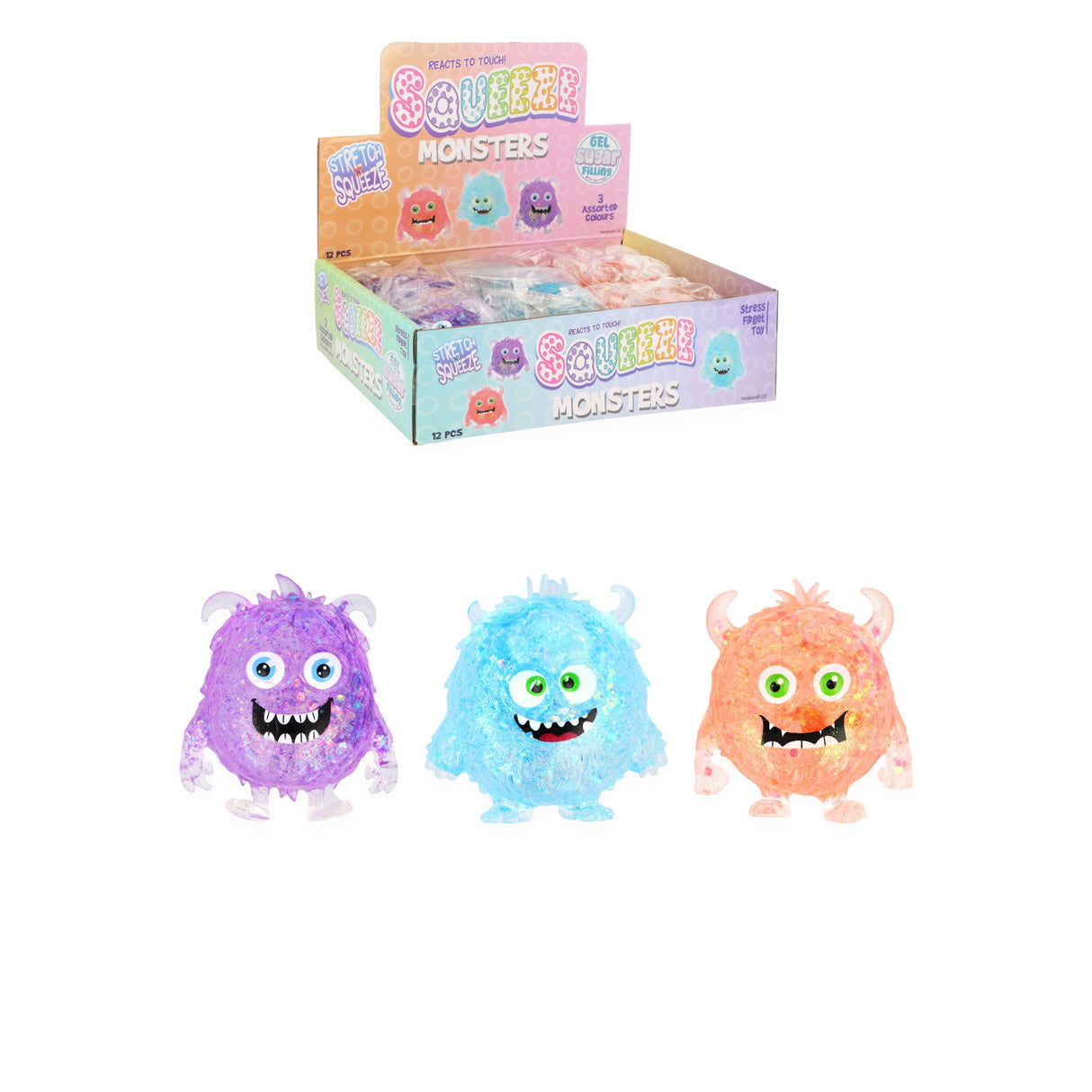 Monster Sugar Squishy Quantities of 12 Wholesale