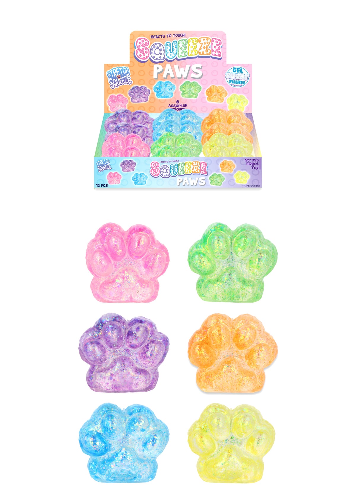 Squeeze Paw with Sugar and Sparkle Quantities of 12