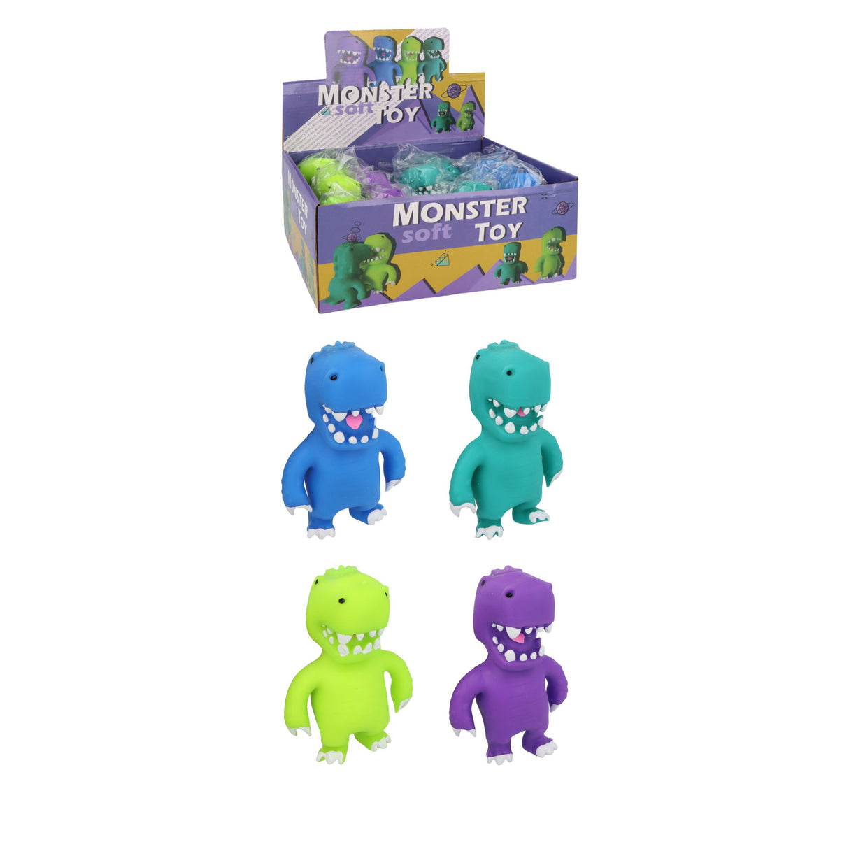 Stretchy Dinosaur Squishy with Sand Filling Quantities of 12 Wholesale