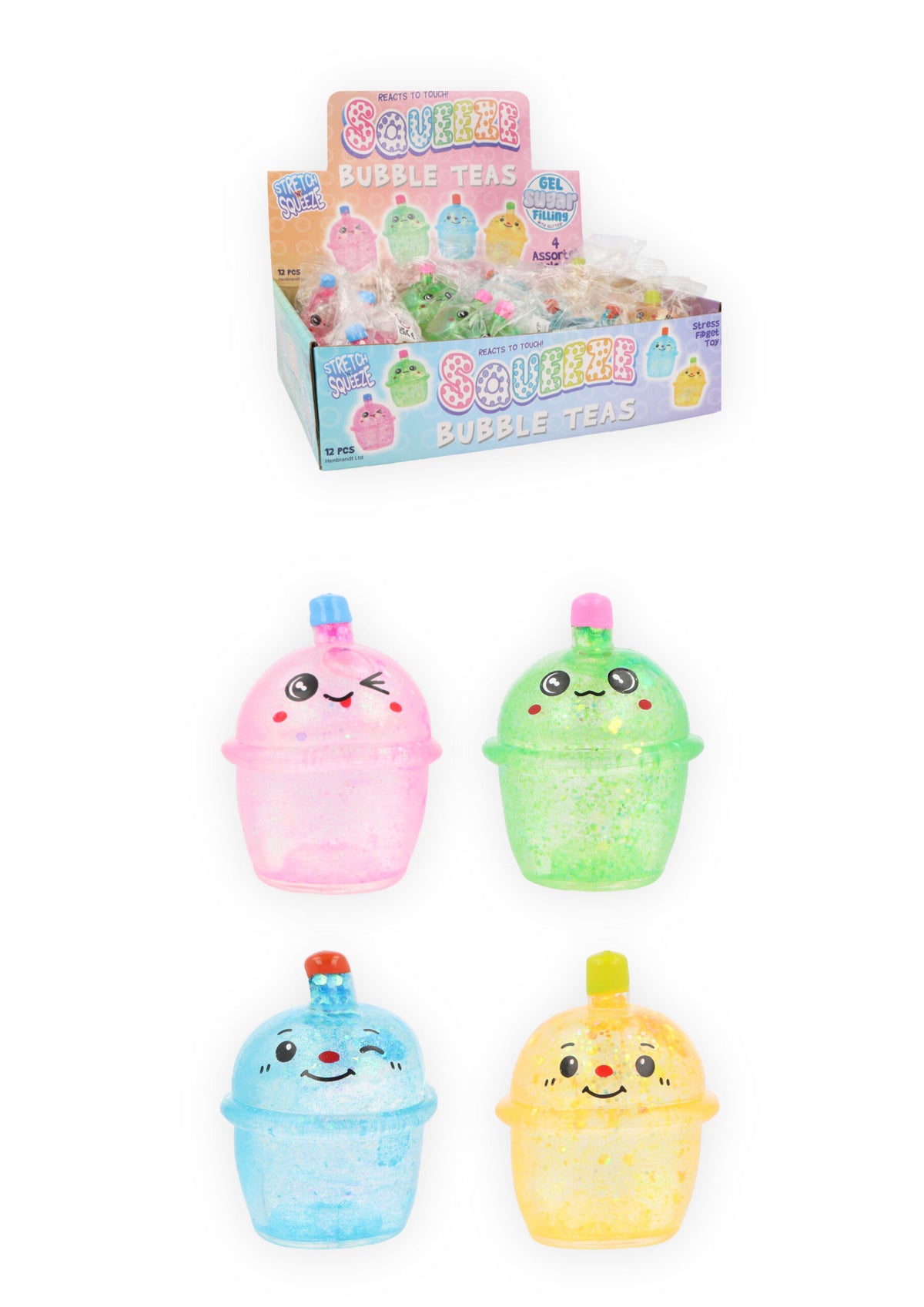 Squeeze Bubble Tea with Sugar and Sparkles Quantities of 12