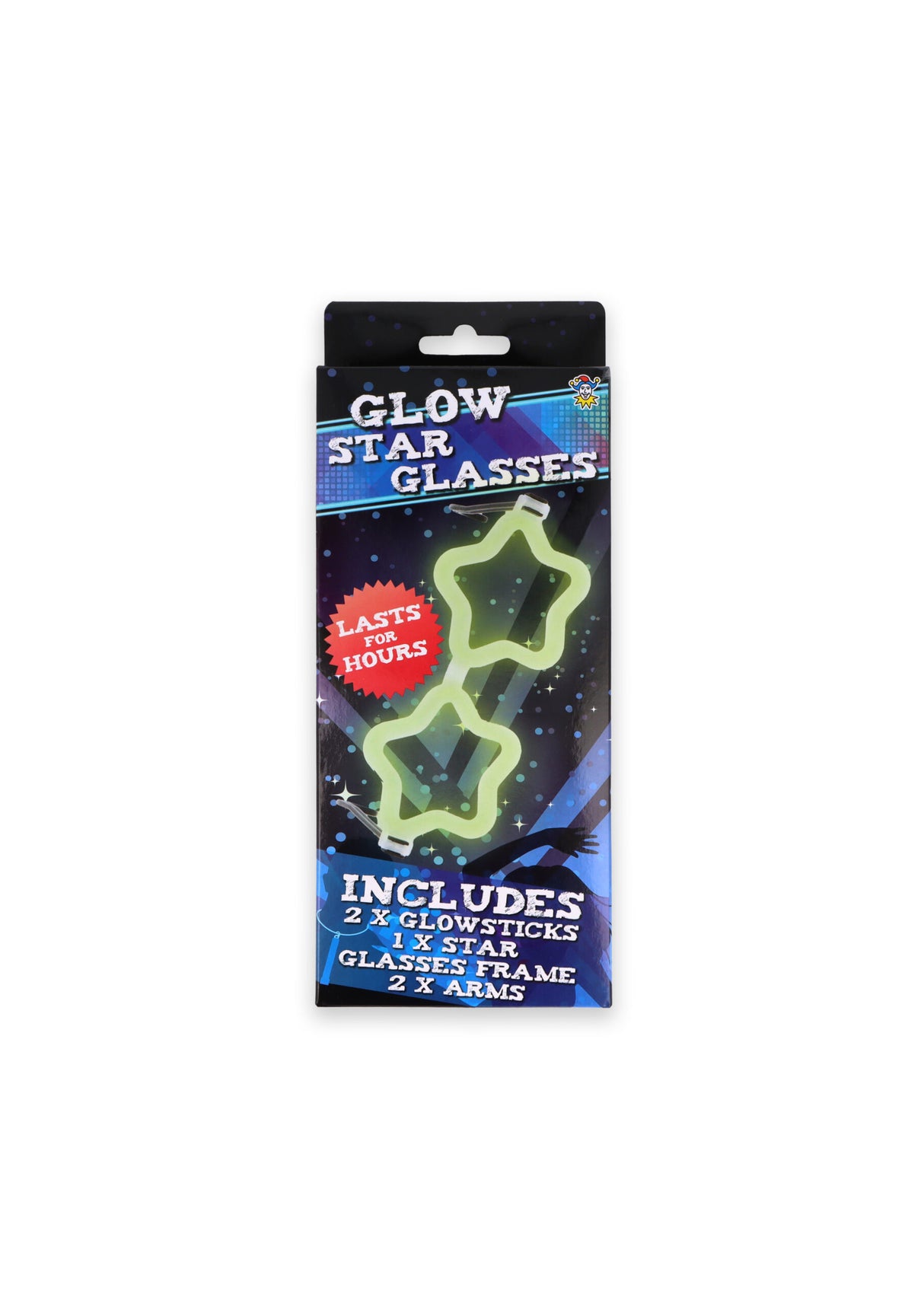 Star Glow Glasses (20cm) 4 Assorted Colours Quantities of 24