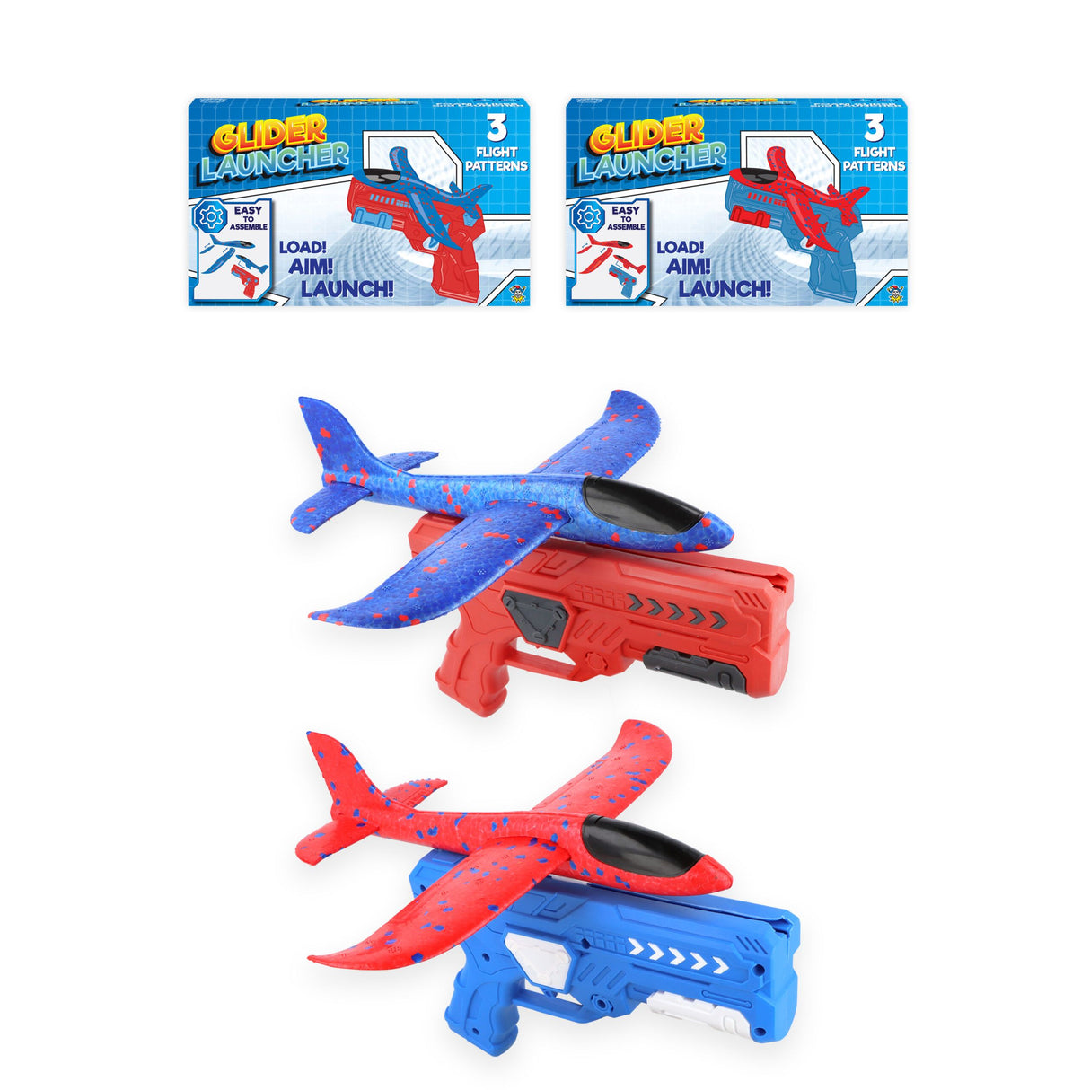 Flying Plane Foam Gliders with Launcher (23cm) Quantities of 6 Wholesale