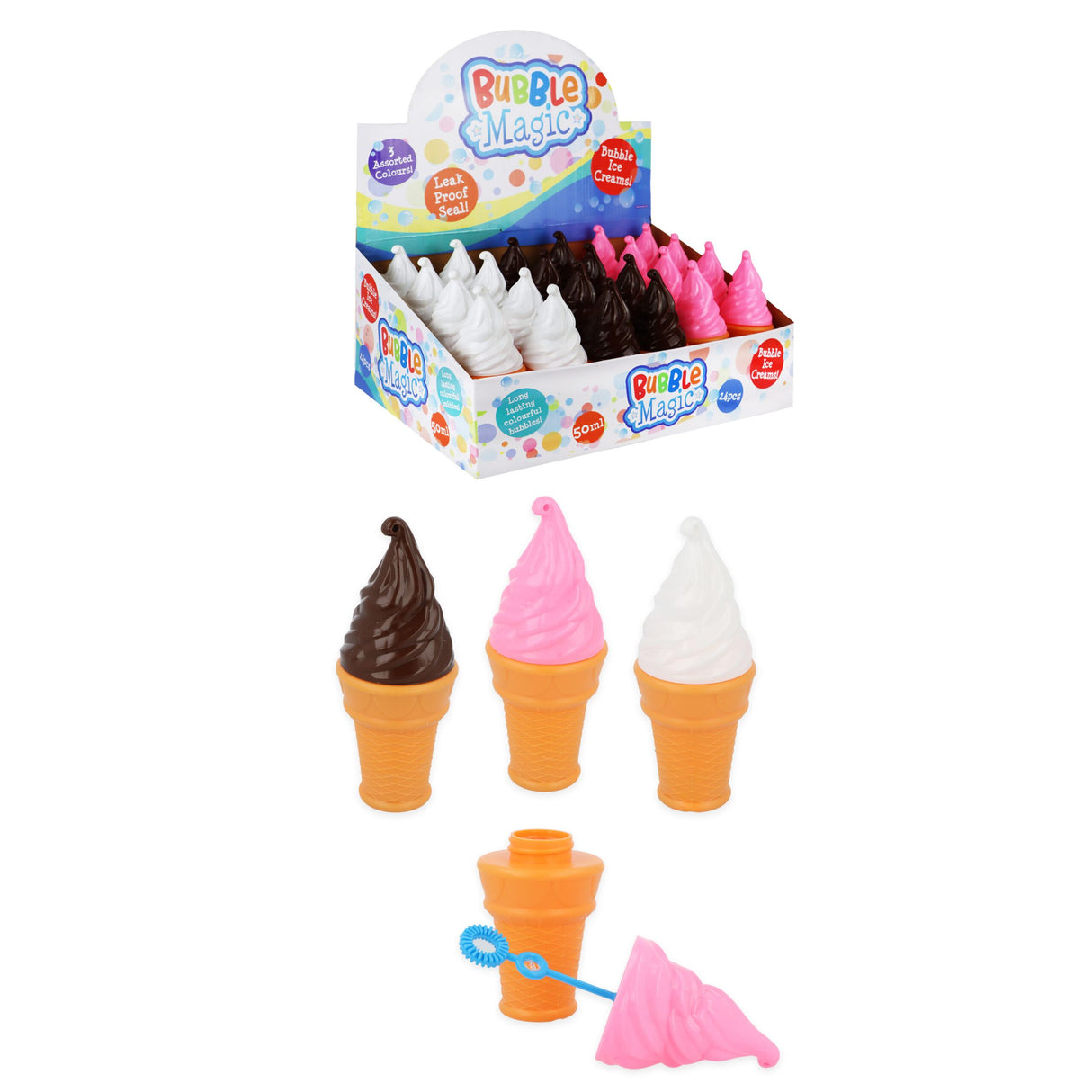 50ml Ice Cream Bubble Tubs Quantities of 24 Wholesale