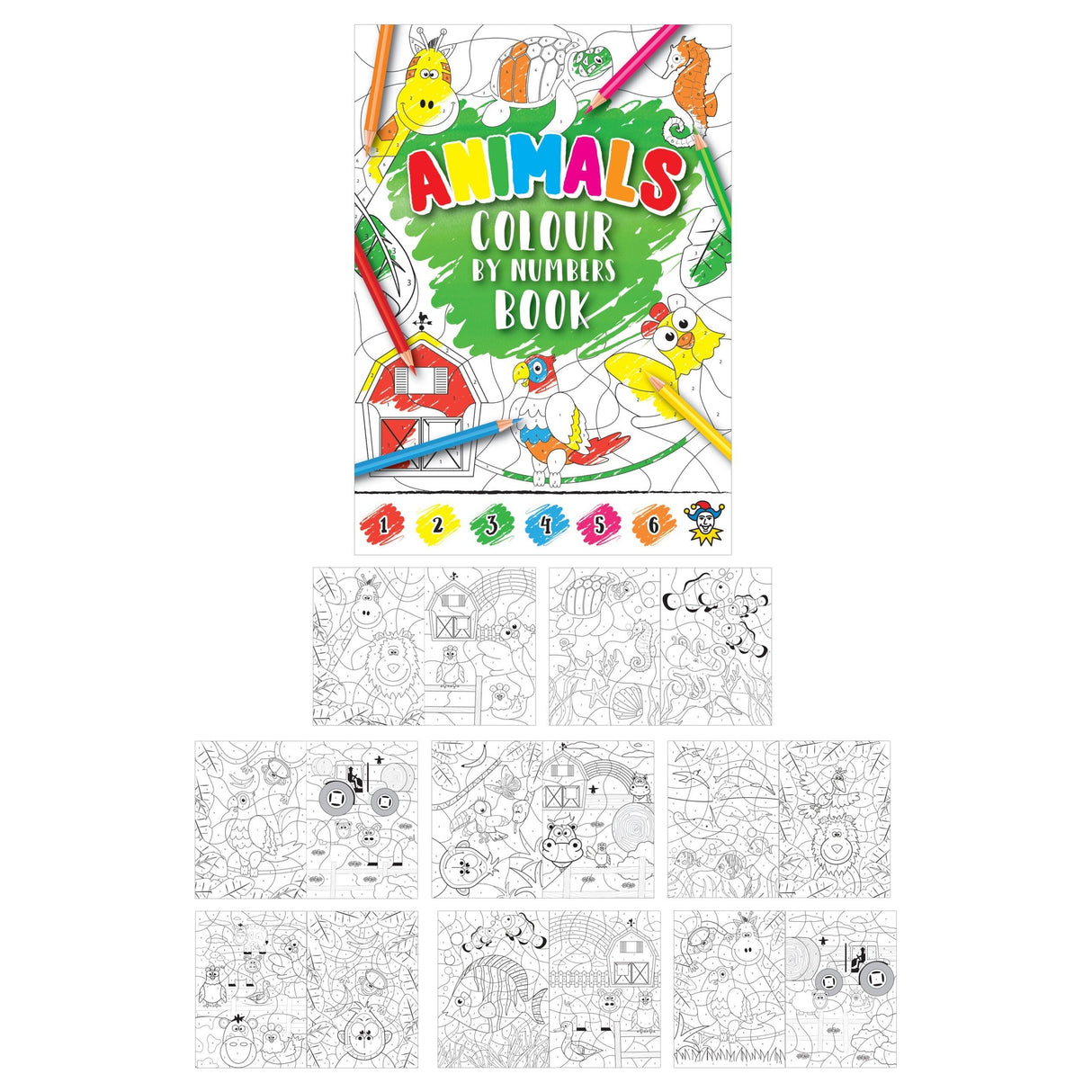 Mini Animal Colour By Numbers Colouring Book Wholesale
