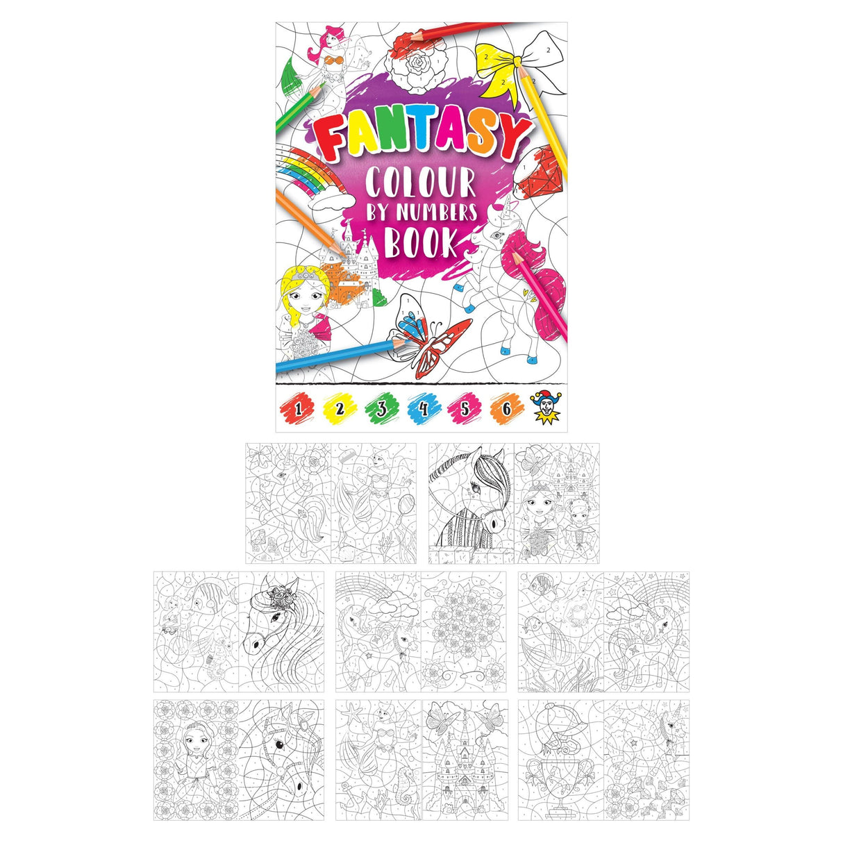 Mini Girls Colour By Numbers Colouring Book Wholesale