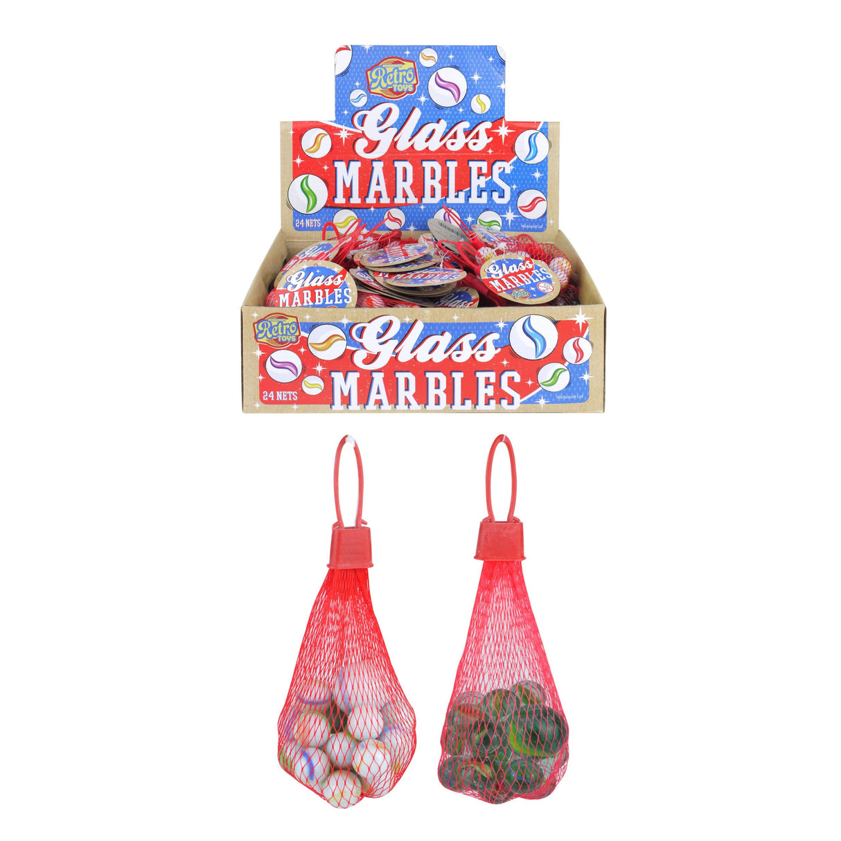 Glass Marble Nets (21pcs) Quantities of 24 Wholesale