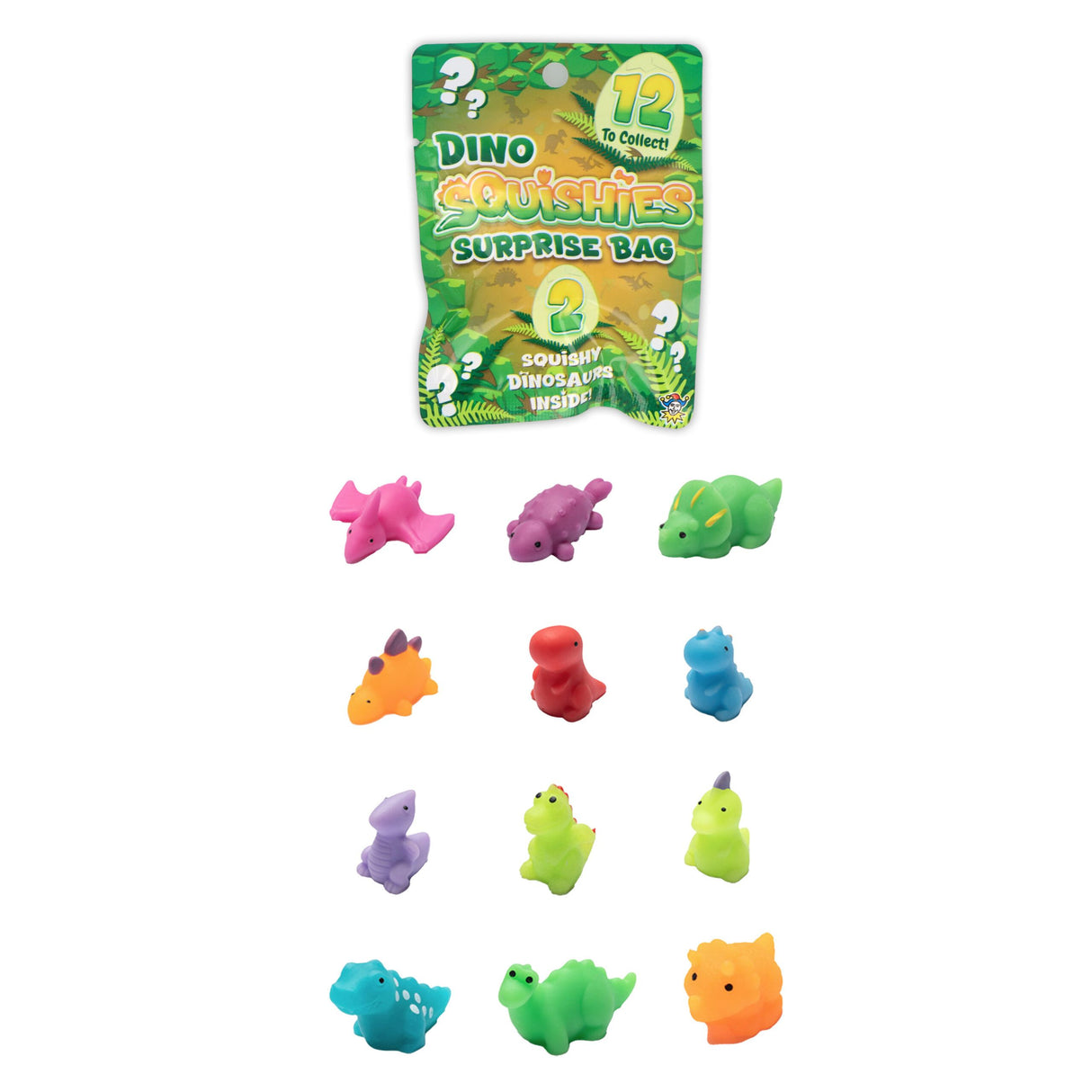 Squishy Dinosaur Surprise Toy Set (2 Piece) Quantities of 24 Wholesale