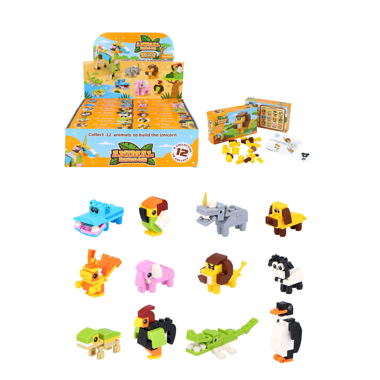 Animal Block Kits Quantities of 12 Wholesale