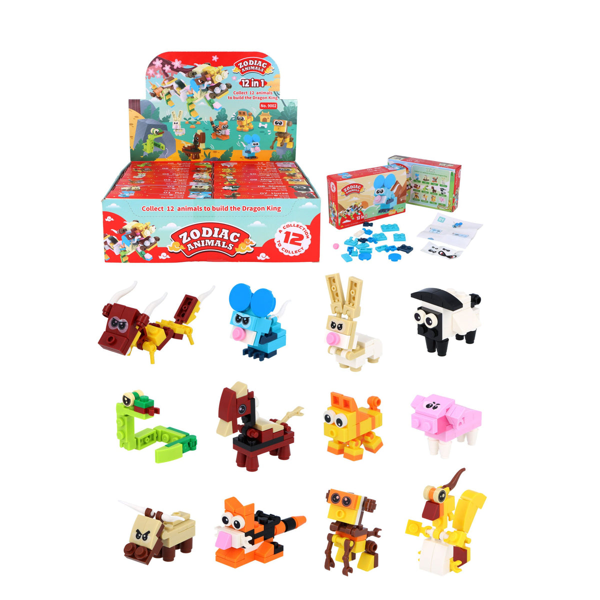Zodiac Animal Block Kits 12-in-1 Quantities of 12 Wholesale