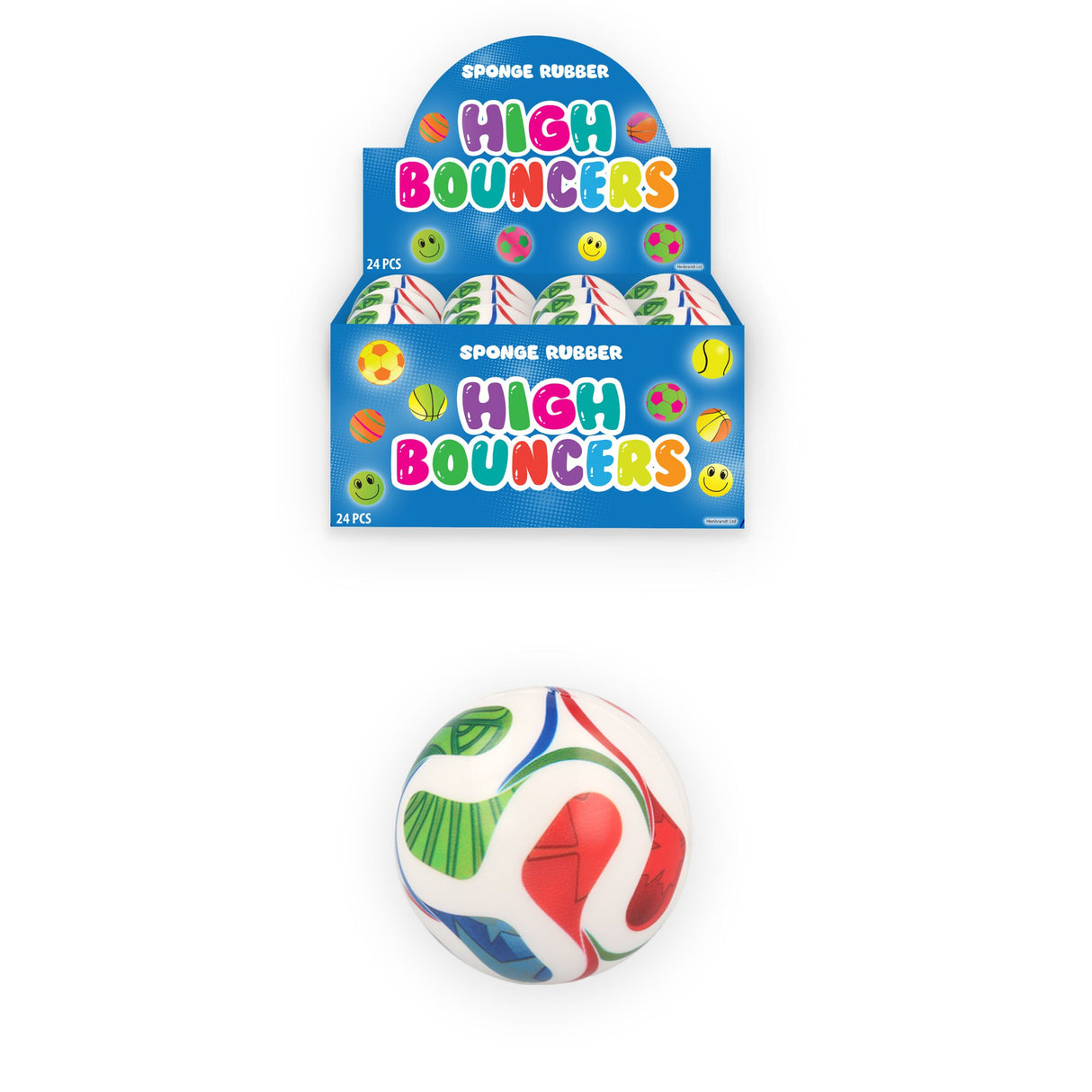 High Bounce Sponge Rubber Balls Quantities of 24 Wholesale