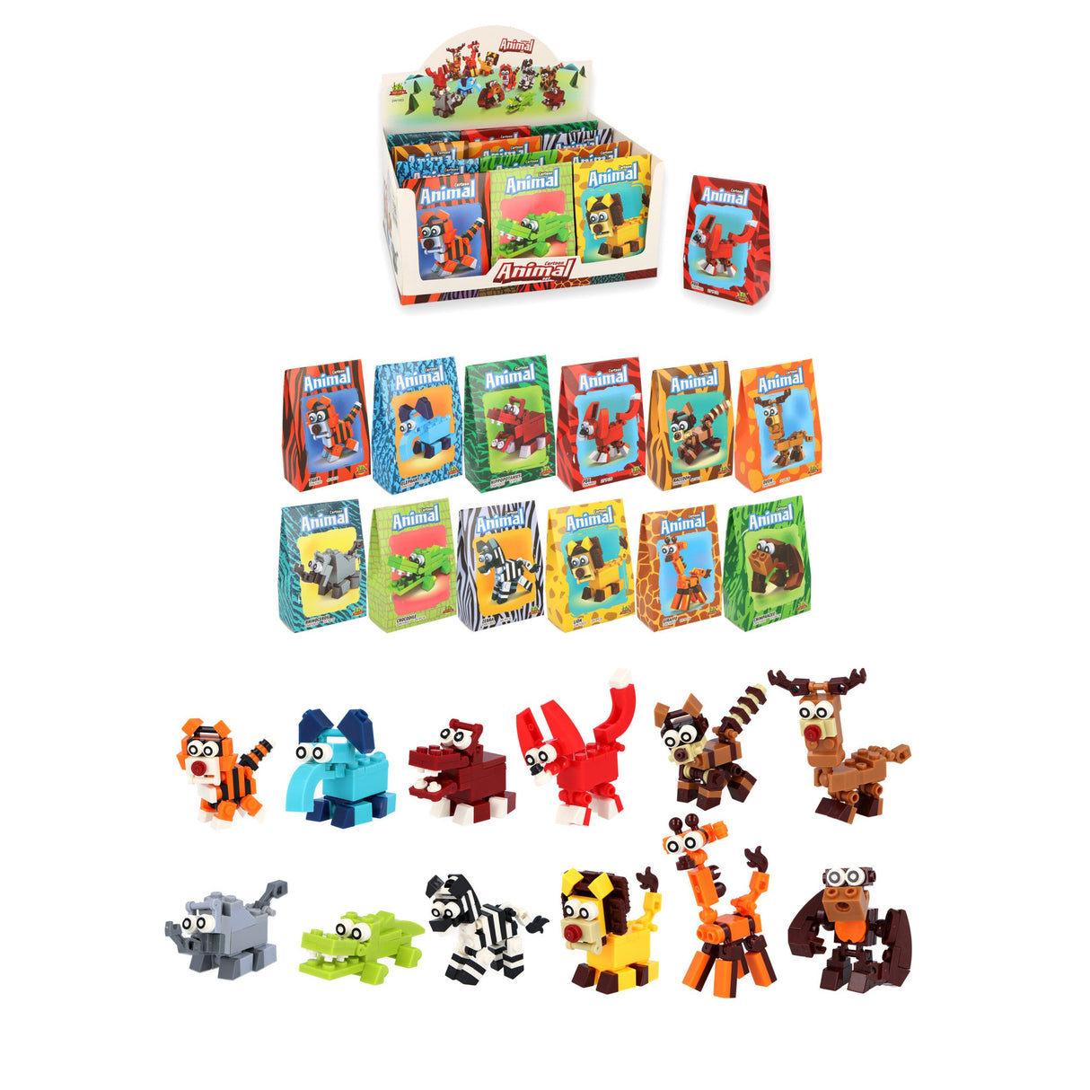 Animal Block Kits Quantities of 12 Wholesale