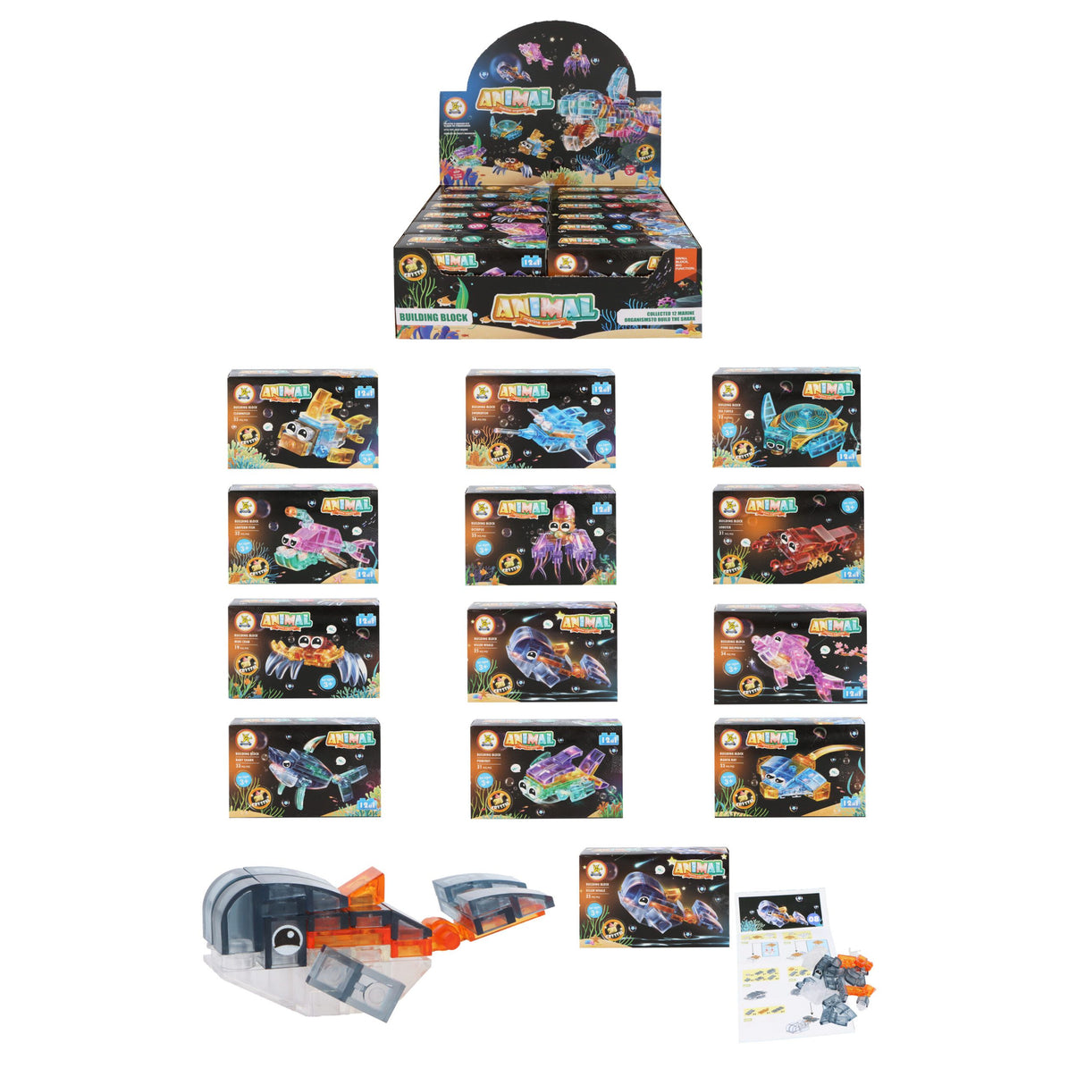 Sealife Block Kits: Crystal Series Quantities of 12 Wholesale