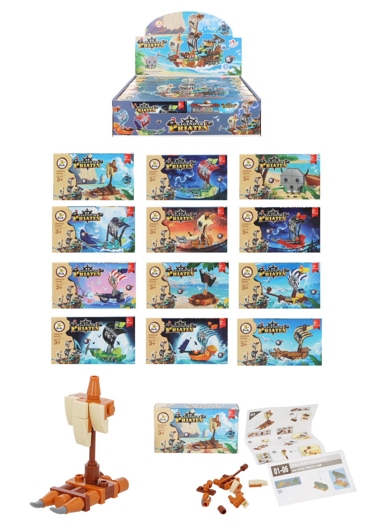 Pirate Block Kits Quantities of 12