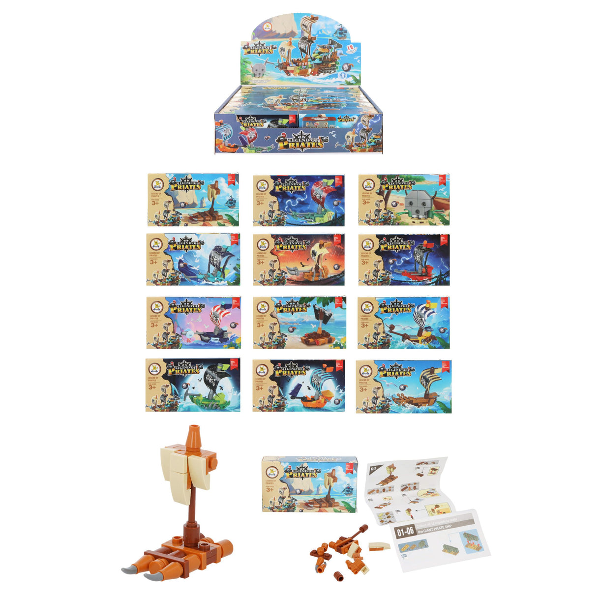 Pirate Block Kits Quantities of 12 Wholesale