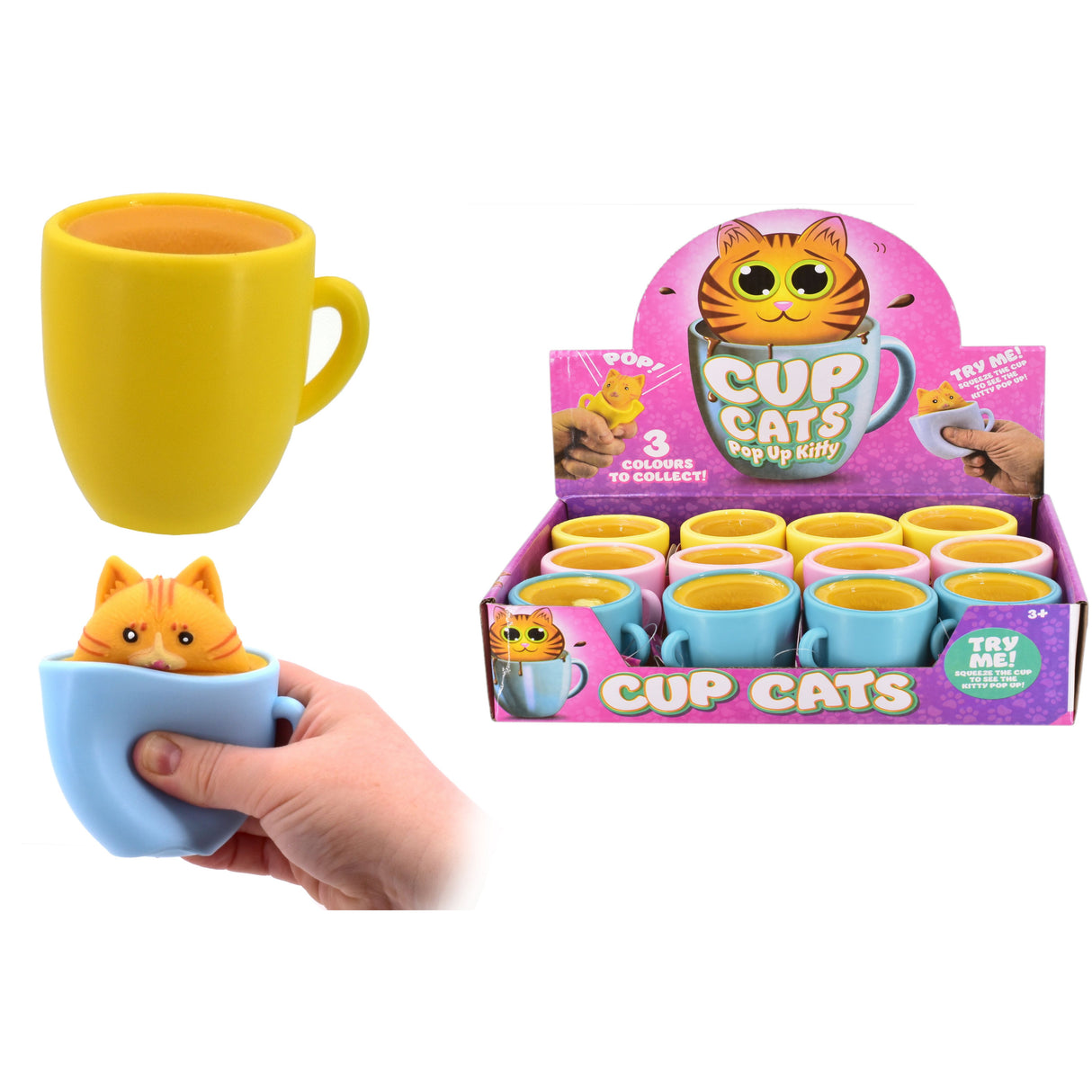 Pop Up Cup Cats Quantities of 12 Wholesale