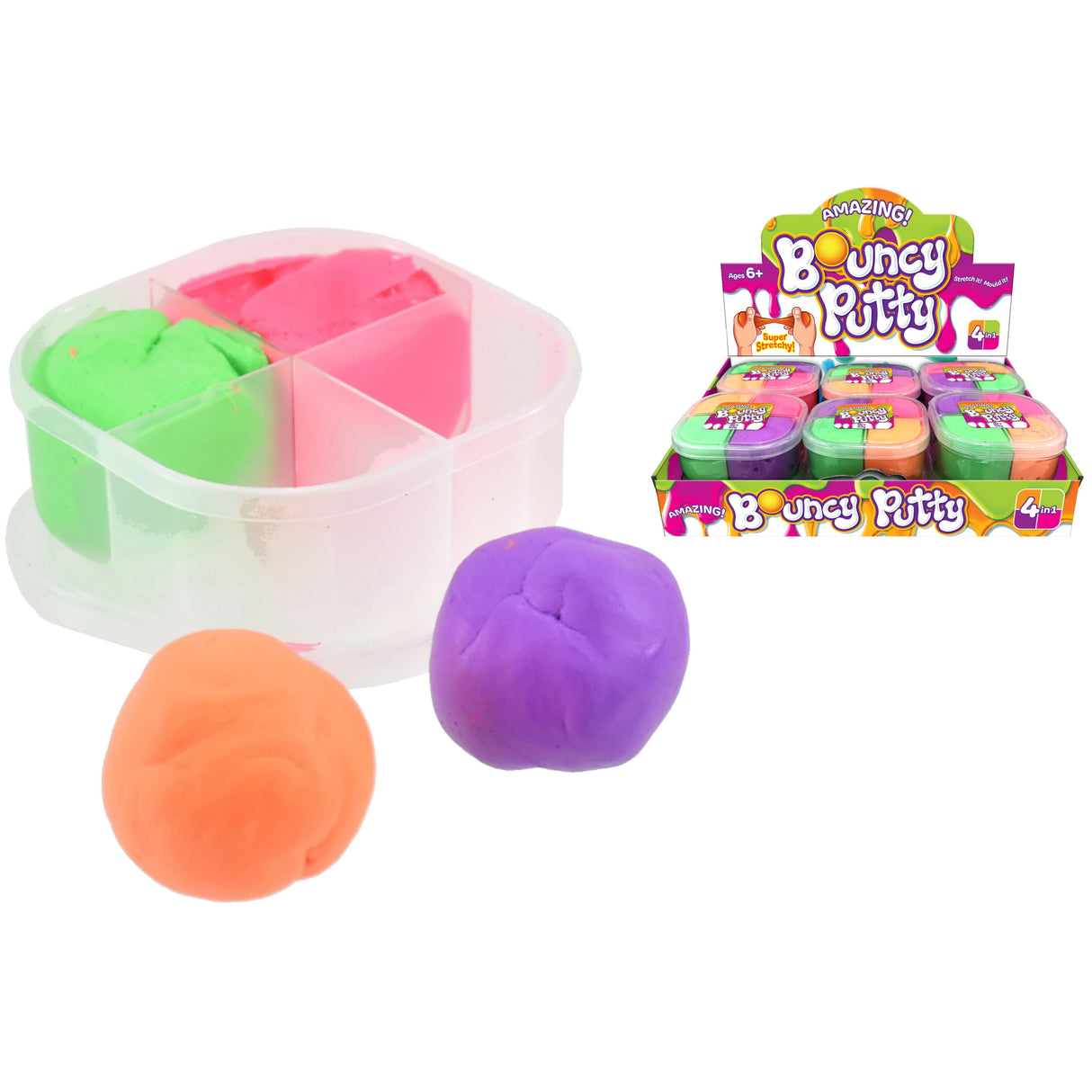 4-In-1 Bouncing Putty (50g) Quantities of 12 Wholesale