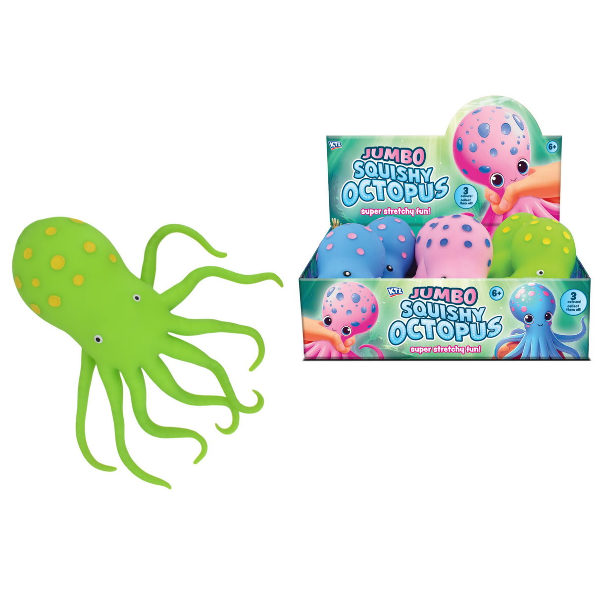 Jumbo Squishy Octopus Quantities of 6