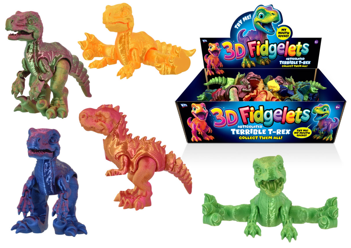 3d Fidgelets T-Rex Dinosaurs Quantities of 12