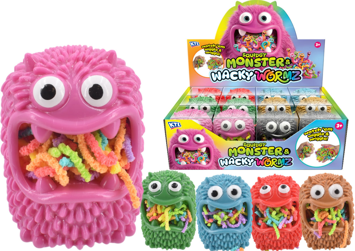 Squidgy Monster With Wacky Worms Quantities of 12