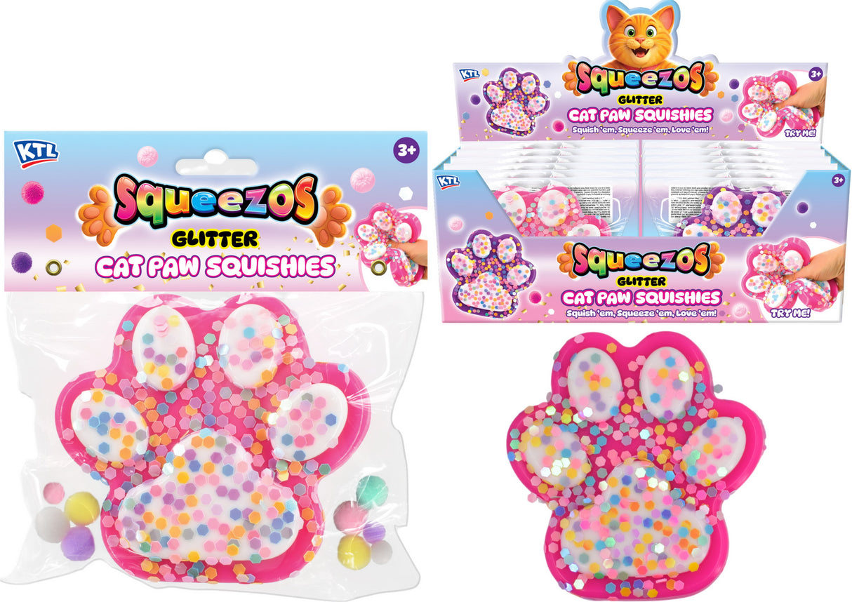 180g Large Cats Paw With Glitter & Bobbles Quantities of 12