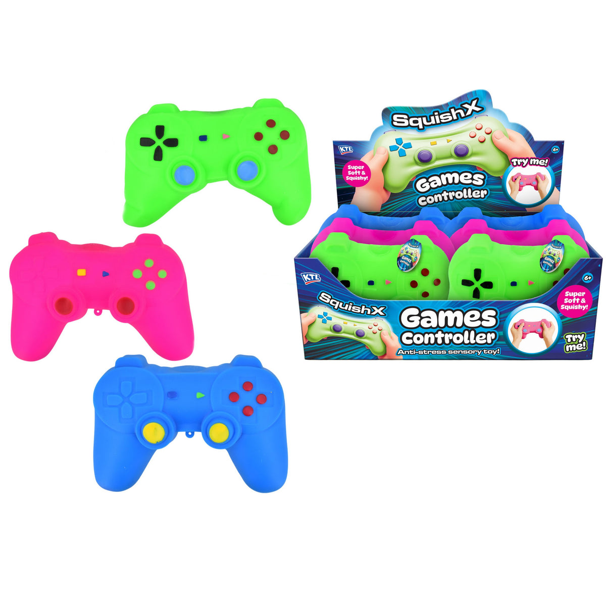 Squidgy Stretch Games Controller Quantities of 6 Wholesale
