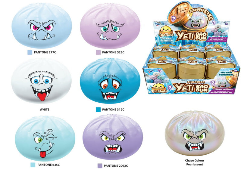 Yeti Squishy Bao Buns In Dumplings Case Quantities of 12