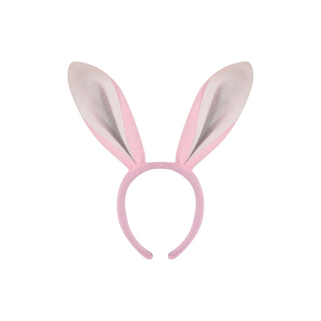 Pink Easter Bunny Ears Headband for costumes and parties.