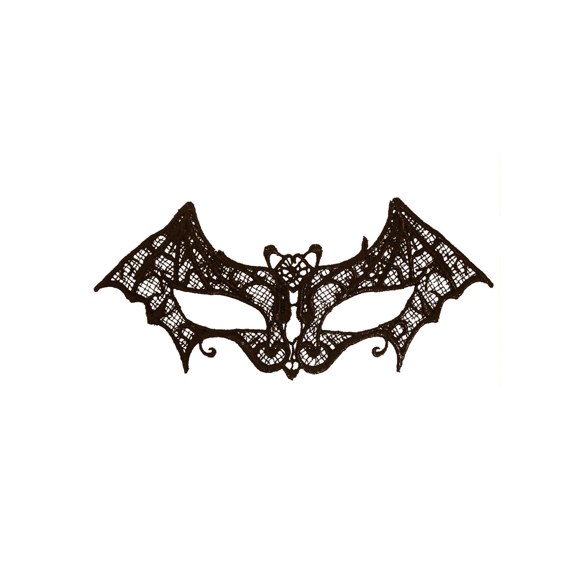 Black Lace Bat Mask Quantities of 12 Wholesale