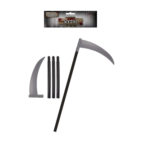 Halloween fancy dress scythe, 102cm, 4-piece assembly.