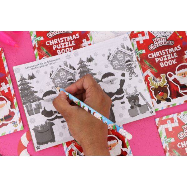 Mini Christmas Puzzle book 10.5cm x 14.5cm Wholesale