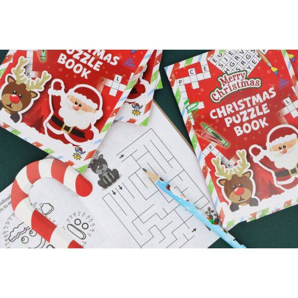 Mini Christmas Puzzle book 10.5cm x 14.5cm Wholesale