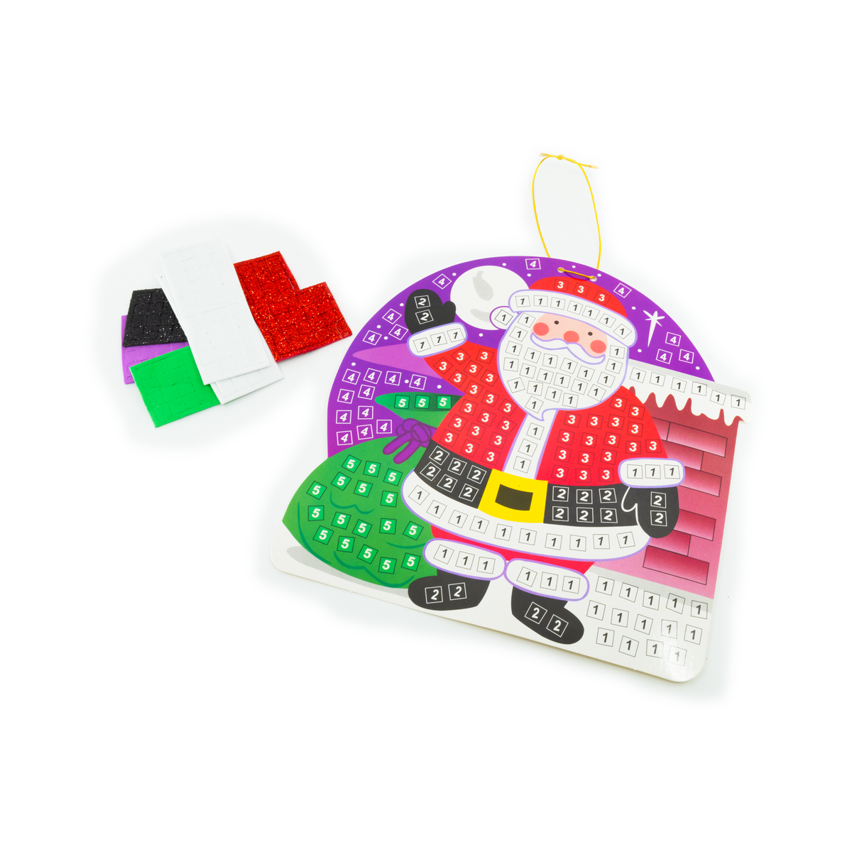 Santa Mosaic Foam Activity Kit Quantities of 12
