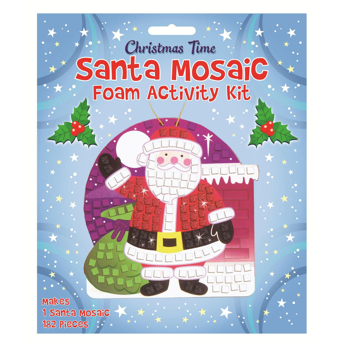 Santa Mosaic Foam Activity Kit Quantities of 12
