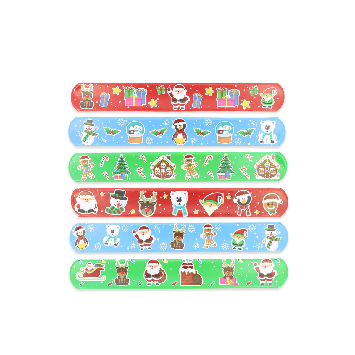 Christmas Slap Bands Quantities of 120 Wholesale